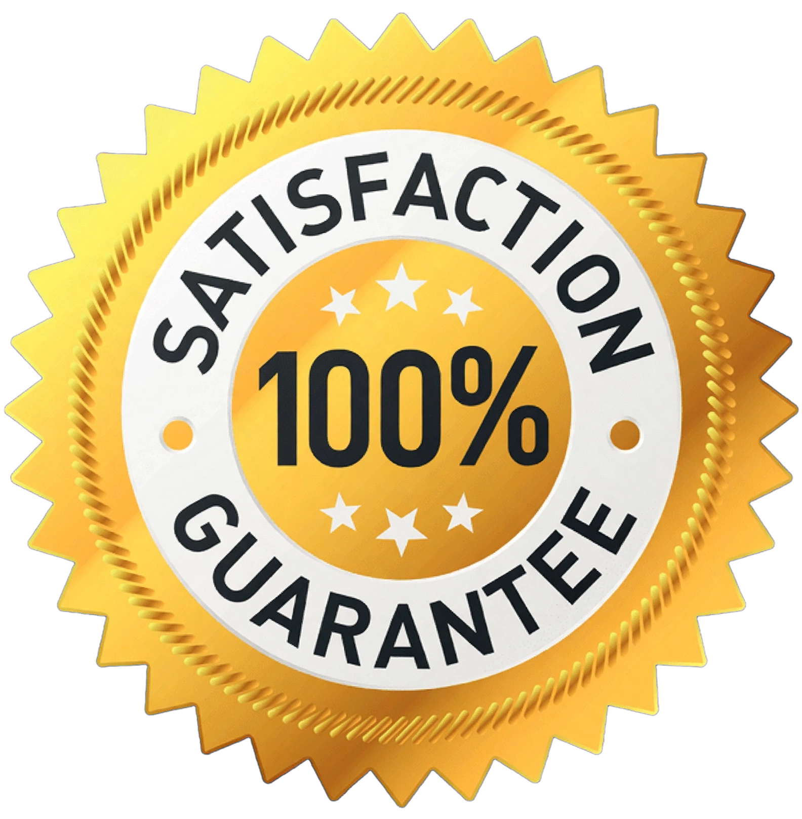 Quality service guaranteed satisfaction badge