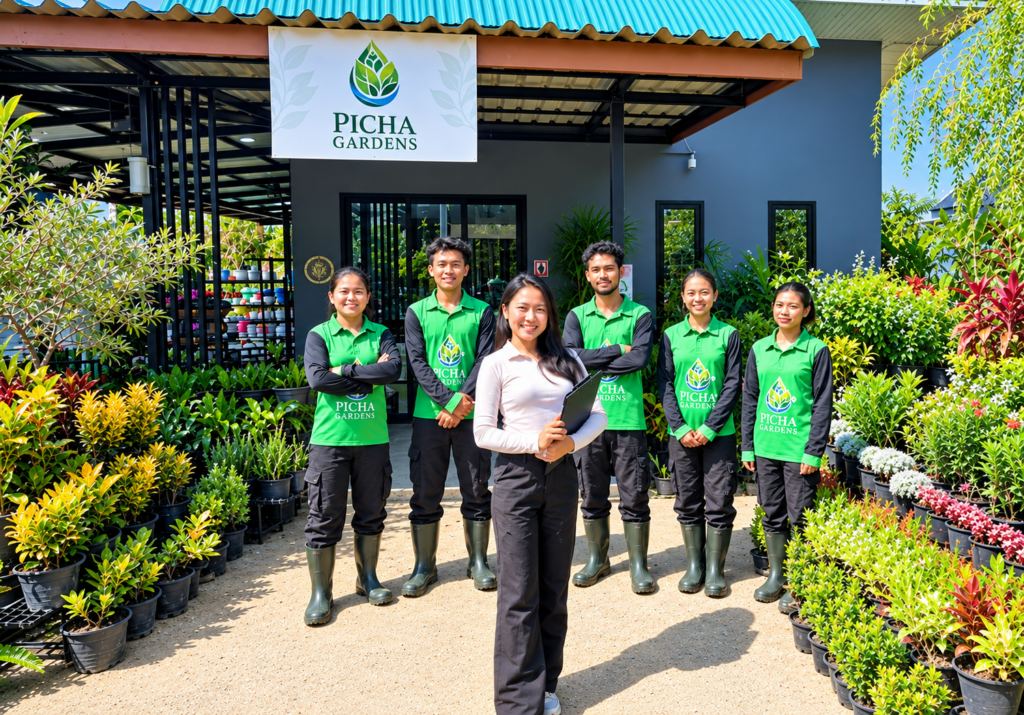 The Picha Gardens team on Koh Phangan
